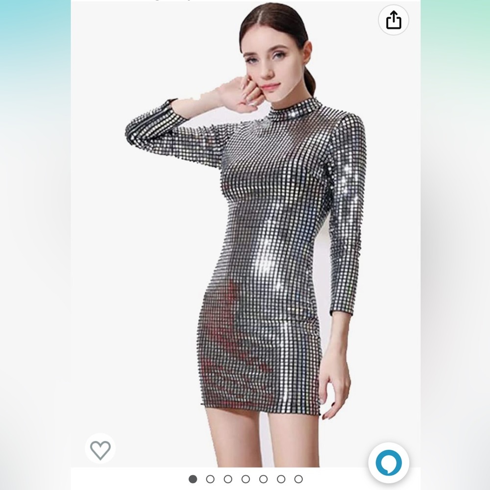 Metallic silver sparkle disco dress | Beyoncé Renaissance Taylor Swift ERAS Tour